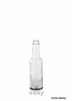 100 X 150ml / 5oz Worcester sauce Glass Bottle with cap for dressings, oils etc