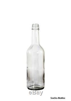 100 x 500ml glass bottles with white, gold, silver, blue, red or black screw cap