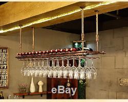 100x30CM Fashion Bar Wine Glass Hanger Bottle Holder Hanging Rack Organizer
