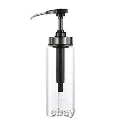 10XSauce Dispenser Pump with Glass Bottle for Ketchup Honey Syrup Salad