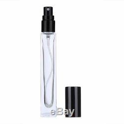 10ml 100 Clear Glass Travel Spray Bottle Pump Atomizer Refillable Perfume Black