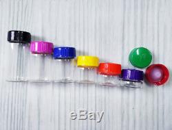 10ml Clear Small Glass Essential Oil Bottles with Cap Sample Containers Empty Jars