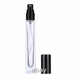 10ml HANDMADE REFILLABLE Perfume Clear Glass Spray Bottle Atomizer Black Decant