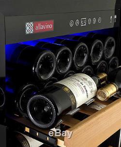 115 Bottle Single Zone Wine Cooler Refrigerator Stainless Steel Glass Door