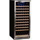 121 Bottle Built-in Wine Refrigerator, Stainless Steel Silver Glass Door Cooler