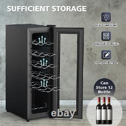12 Bottle Compressor Wine Cooler Refrigerator Large Freestanding Wine Cellar