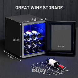 12 Bottle Wine Beer Fridge Beverage Drinks Cooler Refrigerator 52L Touch Control