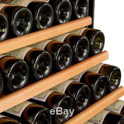 138 Bottle Wine Cooler Refrigerator Dual Zone Freestanding Cooler Glass Door
