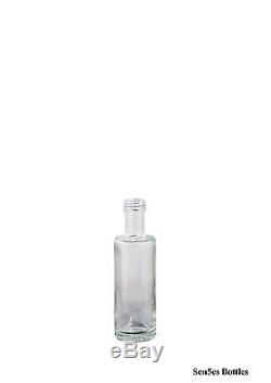 150 x 100 ml Round Dorica Glass Bottle with black, silver or t/e caps