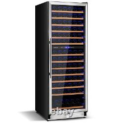 154-Bottle Wine Cooler Refrigerator Dual Zone Wine Cellar with Memory Function