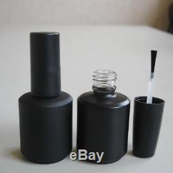 15ml Matte Black Empty UV Gel Nail Polish Glass Bottles, One carton 324 pcs