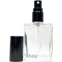 15ml Square Empty Perfume Glass Bottle Spray Decants Black Atomizers Refillable