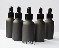 160ps 30ml Black Frosted light-proof Glass Dropper Bottle to store Essential Oil