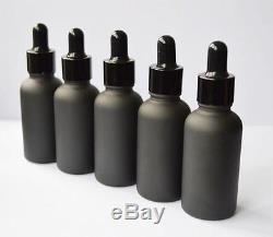 160ps 30ml Black Frosted light-proof Glass Dropper Bottle to store Essential Oil