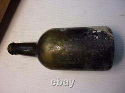 1700s English Black Glass Whiskey/ Wine Bottle Shipwreck West Indies