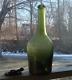 1740s Open Pontil Free Blown Blackglass Flower Pot Wine Bottle Dug In Philly