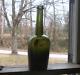 1740s Open Pontil Free Blown Blackglass Flower Pot Wine Bottle New Orleans Dug