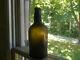 1770s Colonial Era Crude Free Blown Pontiled Blackglass Cylinder Rum Bottle