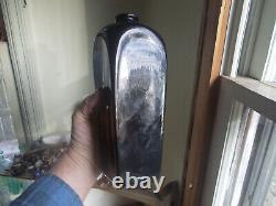 1770s OPEN PONTIL BLACKGLASS OLIVE AMBER CASE GIN BOTTLE CRUDE DRIPPY RING LIP