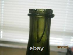 1780's Pontiledbelgian Black Glass Cylindrical Utility A Cheater Bottle