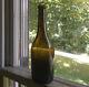 1780s Early Free Blown Open Pontil Blackglass Wine Bottle Sheared Lip With Strin