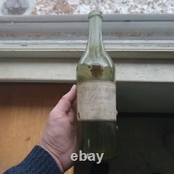 1852 Dated Alfred Morton's Leoville Bordeaux Original Labeled Wine Bottle Rare