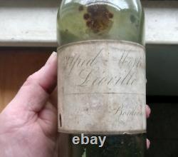 1852 Dated Alfred Morton's Leoville Bordeaux Original Labeled Wine Bottle Rare