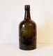 1860's Or Earlier Antique Black Glass Clarke & White Mineral Water Bottle