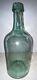 1860s Pretty Aqua New England 2 Pc Mold Blown Demijohn Bottle 12 Tall