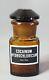 1880 Apothecary Bottle Jar Pharmacy Amber Blown Glass Cocaine Poison Black Label