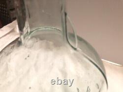 1880's Demijohn Crude Blobtop Extra Glass Squeeze On Neck Unique Antique Bottle