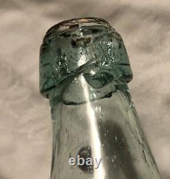 1880's Demijohn Crude Blobtop Extra Glass Squeeze On Neck Unique Antique Bottle