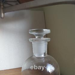 1880s LABEL UNDER GLASS Tr. HYOSCYAM APOTHECARY STOPPER DRUGSTORE MEDICINE BOTTLE