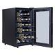 18 Bottle Bar Thermoelectric Wine Cooler Cabinet Glass Door Electronic Touchpad