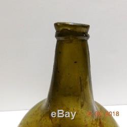 18th Century ANTIQUE Dutch Black Glass Onion Bottle 1970's DIVE FIND S. C. Coast