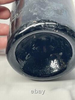 18th Century Squat Black Glass PONTIL Beer Bottle Handmade Shipwreck Bottle