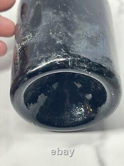 18th Century Squat Black Glass PONTIL Beer Bottle Handmade Shipwreck Bottle