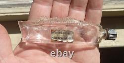 1920s FIGURAL OCEANLINER GLASS PERFUME BOTTLE EXTRACTO BEIRA MAR ORIGINAL LABEL