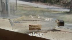 1920s FIGURAL OCEANLINER GLASS PERFUME BOTTLE EXTRACTO BEIRA MAR ORIGINAL LABEL