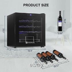 19 Bottle Wine Cooler Refrigerator Freestanding Compressor Temperature Stability