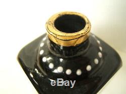 19th CENTURY BLACK MARY GREGORY COLOGNE PERFUME BOTTLE