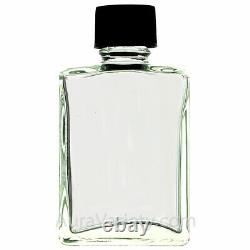 1/2 Oz 15 ML Refillable Perfume Oil Rectangular Glass Bottles With Black Caps