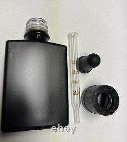 1 Box of 1oz / 30ml Black Frosted Glass Square Bottles with Dropper 198 pcs BULK