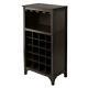 20-bottle Espresso Wine Bar Cabinet With Glass Holder Rack Winsome Wood Ancona