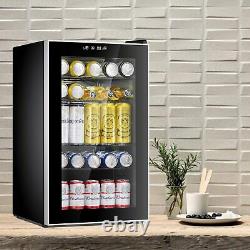 24 Bottle Wine Cooler Refrigerator Glass Door Fridge Compressor Freestanding