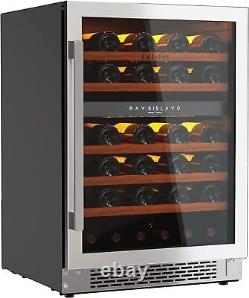 24 Inch Built-in Wine Cooler Refrigerator Mini Fridge Under Counter 46 Bottles