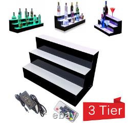 24 Multi-color Led Liquor Bottle Display, Shot Glass Display Bar Shelf + Remote