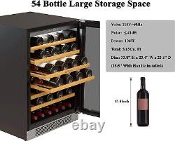 24 inch 54 Bottle Touch Panel Large Wine Cooler Refrigerator Fridge Frost-Free