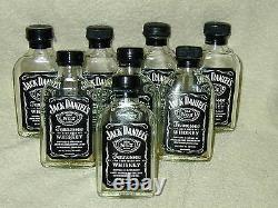 (25) Jack Daniel's Jack Daniels 100ml Black Glass Bottles Recycled (empty)