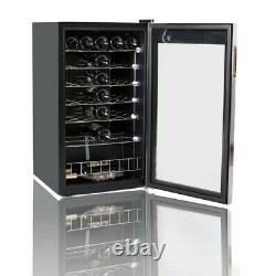28 Bottles Wine Cooler Beverage Beer Cooler Mini Refrigerator Bar Glass Door